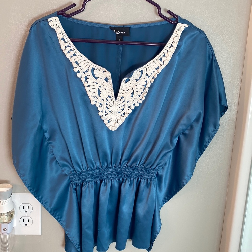 Blue & white blouse